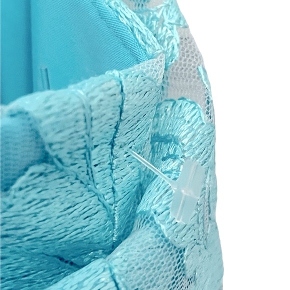 NEW Antonio MELANI Teal Lace Overlay Cocktail Dress Sz 14 - Picture 8 of 11